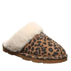 ベアパウ レディース シューズ サンダル スエード Bearpaw Loki Womensuede SlipOn Slippers Tobacco Leopard アニマルのサムネイル