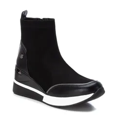 キシタイ レディース シューズ ブーツ・レインブーツ スエード Womensuede Wedge Booties By XTI 141576 Black ブラック