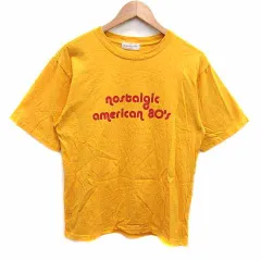 チャオパニック ティピー CIAOPANIC TYPY Tシャツ カットソー クルーネック ロゴプリント 五分袖 M 黄色 イエロー /YK