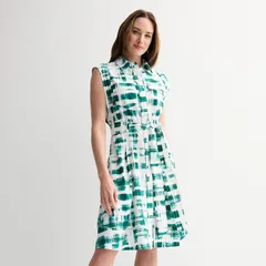 アンドリューマーク レディース トップス ワンピース シャツ Womens Andrew Marc Belted Shirt Dressequoia Graphic