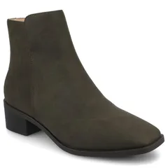 ジャーニー レディース シューズ ブーツ・レインブーツ キャップ Journee Cappri Womens Tru Comfort Foam Booties Olive Suede オリーブ