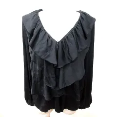 メイソングレイ MAYSON GREY シャツ ブラウス 長袖 2 黒 ブラック /RT