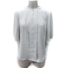 ナチュラルビューティーベーシック NATURAL BEAUTY BASIC ブラウス プルオーバー 半袖 S 薄緑 /YI