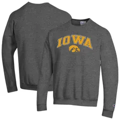 チャンピオン メンズ トップス Tシャツ スウェット ロゴ MensChampion Heather Charcoal Iowa Hawkeyes Arch Over Logo Pullover Sw