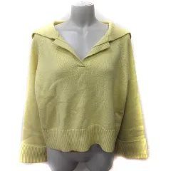 マウジー MOUSSY ニット セーター セーラーカラー 長袖 F 黄色 イエロー /YI