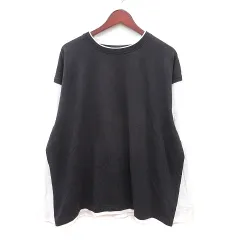 クロッシー CLOSSHI カットソー Tシャツ クルーネック 長袖 フェイクレイヤード 4L グレー /MN ●RY