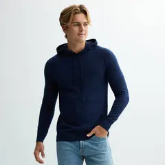 ソノマ メンズ アウター ニット・セーター パーカー Mensonoma Goods For Life Sweater Pullover Hoodie Navy Black Heather ブラックのサムネイル