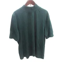 ザラ ZARA カットソー Tシャツ ハイネック 半袖 三分袖 L 緑 グリーン /AU