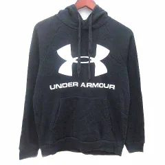 アンダーアーマー UNDER ARMOUR パーカー プルオーバー 裏起毛 ロゴプリント 長袖 M 黒 ブラック /YK