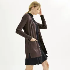 ナインウェスト レディース アウター ニット・セーター カーディガン Womens Nine West Essential Cardigan Chocolate Brown ブラウン