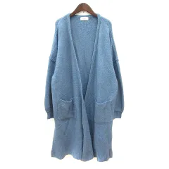 ビームスハート BEAMS HEART カーディガン ニット ロング コーディガン 青 ブルー /MN