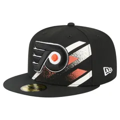 ニューエラ メンズ アクセサリー 帽子 Mens New Era Black Philadelphia Flyers Faded Lines 59FIFTY Fitted Hat Fly Black ブラック