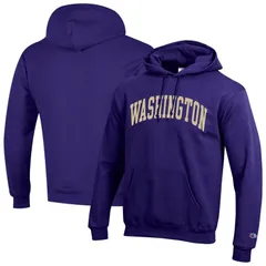チャンピオン メンズ トップス Tシャツ フリース パーカー Mens Champion Purple Washington Huskies Basic Arch Fleece Pullover Hoodie Wsh Purple パープル