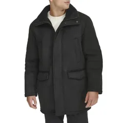 ドッカーズ メンズ アウター ジャケット・ブルゾン コート Mens DockersR Faux Shearling Walking Coat Black ブラックのサムネイル