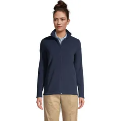 ランズエンド レディース アウター ジャケット・ブルゾン フリース Womens Lands End FullZip Long Sleeve Fleece Jacket Classic Navy ネイビー