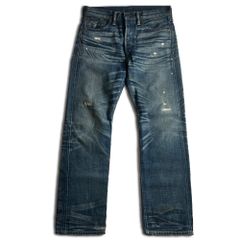 RRL ダブルアールエル ダメージ加工 鬼ヒゲ ハチノス 32 赤耳 USA製