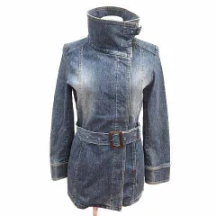 ルスーク Le souk スタンドカラージャケット デニム ベルト 38 M インディゴ /YKのサムネイル