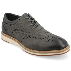 バンス メンズ シューズ オックスフォード Vance Co Patrick Mens Tru Comfort Foam Hybrid Oxford Shoes Gray グレー