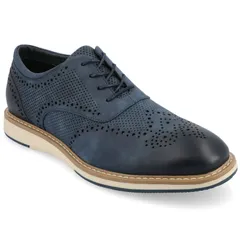 バンス メンズ シューズ オックスフォード Vance Co Patrick Mens Tru Comfort Foam Hybrid Oxford Shoes Blue ブルー