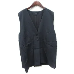 ジーナシス JEANASIS ベスト ジレ 前開き 総裏地 F 紺 ネイビー /YI