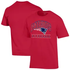 チャンピオン メンズ トップス Tシャツ Mens Champion Red New England Patriots Football TShirt Pat Red レッド
