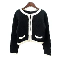 トッカ TOCCA カーディガン ニット リボン M 黒 ブラック /MNのサムネイル