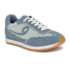 ナインウェスト レディース シューズ スニーカー レース Nine West Fivo Womens CasualaceUp Round Toe Sneakers Dark Blue Denim デニのサムネイル