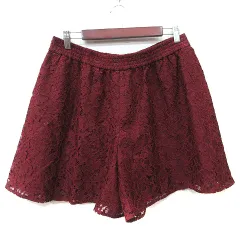ペイトンプレイス PEYTON PLACE パンツ キュロット 総レース 15B XXL 赤 ボルドー /YIのサムネイル