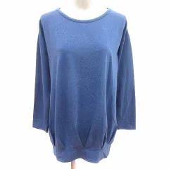 イッカ ikka ワンピース チュニック 長袖 M 青 ブルー /YK