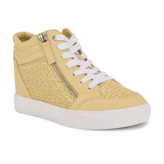 ナインウェスト レディース シューズ スニーカー Nine Westons Womens High Top Wedge Sneakers Light Natural Wovenのサムネイル