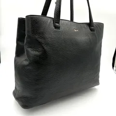 アニエスベー agnes b. トートバッグ レザー 黒 ブラック シボ革のサムネイル