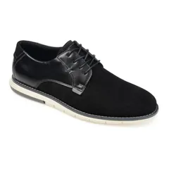 バンス メンズ シューズ オックスフォード ダービー Vance Co Murray Mens Casual Derby Shoes Black ブラック