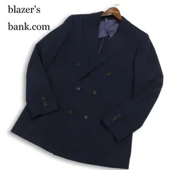 blazer's bank.com スーツカンパニー 春夏 背抜き★ ダブル テーラード ジャケット ブレザー Sz.180 メンズ 紺 大きいサイズ
