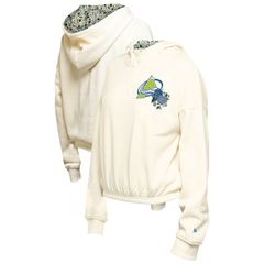 뉴에라 레이디스 탑스 T셔츠 플라워 무늬 크롭드 플라워 파커 Womens New Era Cream Colorado Avalanche Glam Game Quarte