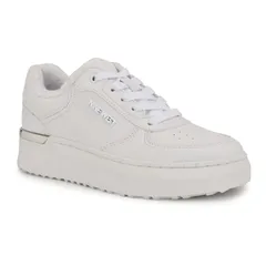 ナインウェスト レディース シューズ スニーカー プラットフォーム レース Nine West Cuddly LaceUplatform Womens Casual Sneakers White ホワのサムネイル