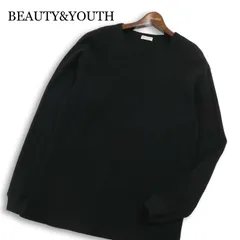 BEAUTY&YOUTH ユナイテッドアローズ 通年★ 長袖 ワッフル サーマル カットソー ロンTシャツ Sz.L メンズ 黒
