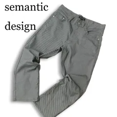 semantic design セマンティック デザイン 春夏★ ストレッチ ストライプ アンクル パンツ Sz.M メンズのサムネイル