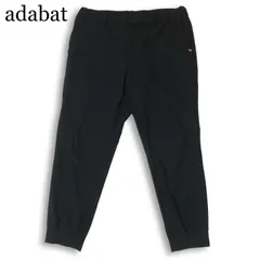adabat アダバット ゴルフ 通年★ ストレッチ ロゴ ジョガー パンツ Sz.48 メンズ 黒のサムネイル