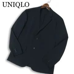 UNIQLO ユニクロ 通年★ 感動ジャケット コットンライク テーラード ジャケット Sz.L メンズ 紺 ネイビー
