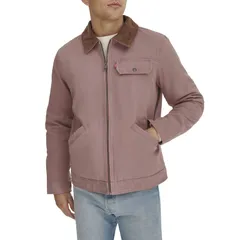 リーバイス メンズ アウター ジャケット・ブルゾン コーデュロイ Mens LevisR Trucker Jacket with Corduroy Collar Mauve