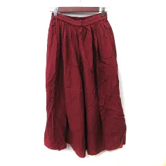 オニギリ ONIGIRI ワイドパンツ スカンツ F 赤 ボルドー /YI