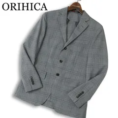 ORIHICA オリヒカ 春夏★ 背抜き チェック ストレッチ テーラード ジャケット Sz.SS メンズ