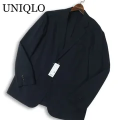 UNIQLO ユニクロ 通年★ 【感動ジャケット】  テーラード ジャケット 大きいサイズ Sz.XL メンズ ネイビー