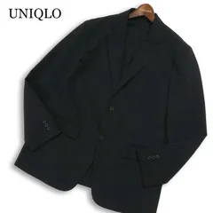 24SS★ UNIQLO ユニクロ 春夏★ 感動ジャケット ウールライク テーラード ジャケット 大きいサイズ Sz.XL メンズ 黒
