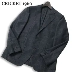 美品★ CRICKET 1960 クリケット 春夏 アンコン テーラード ジャケット Sz.L　メンズ グレー