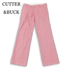 CUTTER&BUCK カッター＆バック ゴルフ 通年★ 千鳥格子 ロゴ刺繍 スラックス パンツ Sz.85 メンズのサムネイル