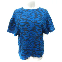 メルシーボークー mercibeaucoup Tシャツ カットソー 半袖 総柄 1 S 青 ブルー 黒 ブラック /YIのサムネイル