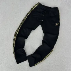 アディダス ブラック/GOLD 3本線 トレーナー ズボン m