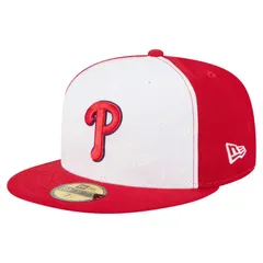 ニューエラ メンズ アクセサリー 帽子 Mens New Era WhiteRed Philadelphia Phillies Repeat 59FIFTY Fitted Hat Phl White ホワイト