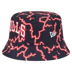 ニューエラ メンズ アクセサリー 帽子 Mens New Era BlackLight Blue Chicago Bullsummer Sun and Storm Reversible Bucket Hat Bul Black ブラック